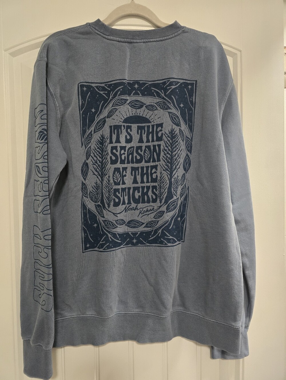 🌟7/25$ Noah Kahan 'It's The Season of the Sticks' Sweatshirt In Slate Blue